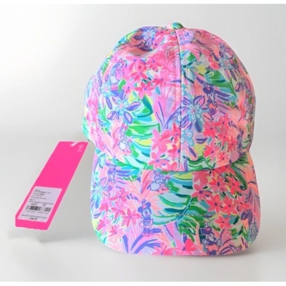 Disney Parks Lilly Pullitzer Dreamin Hat Baseball‎ Cap Pink Minnie Daisy Castle - Picture 4 of 5